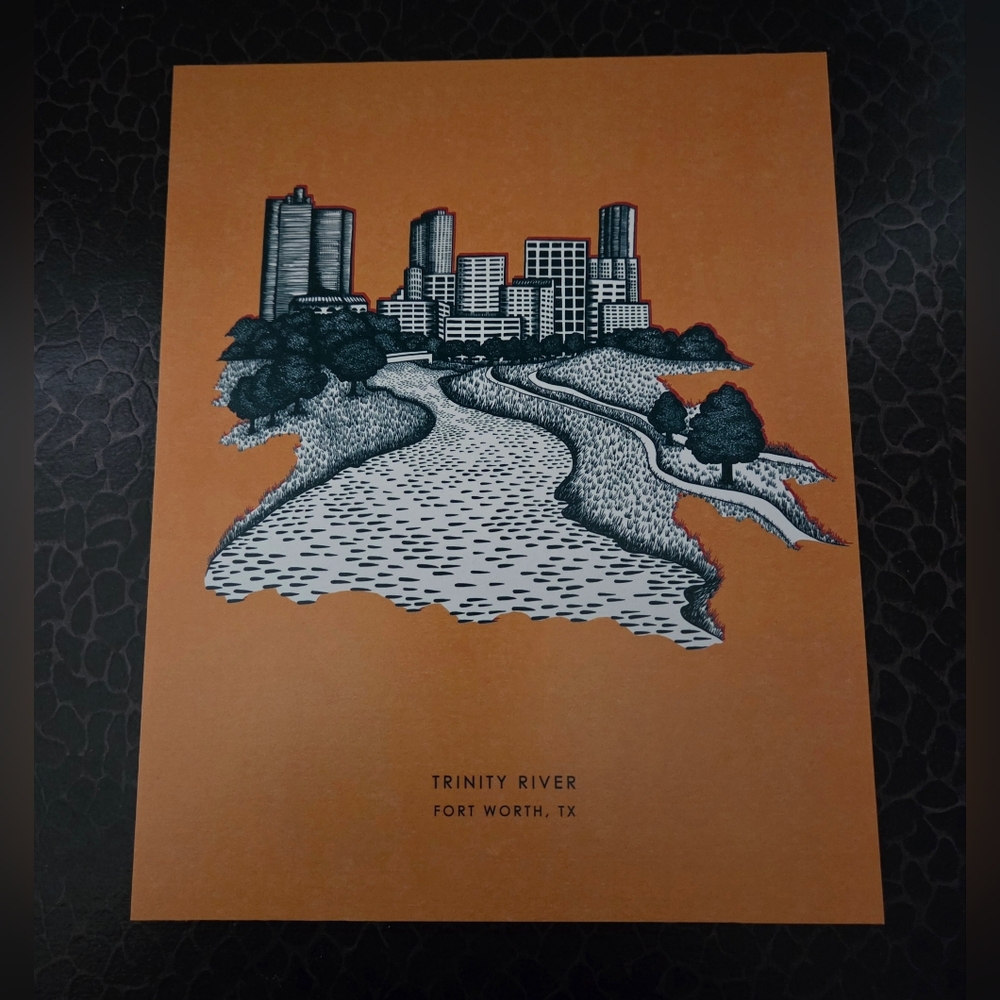 Katie Kime Gallery Print Trinity River Fort Worth TX, 8"x10" NO FRAME